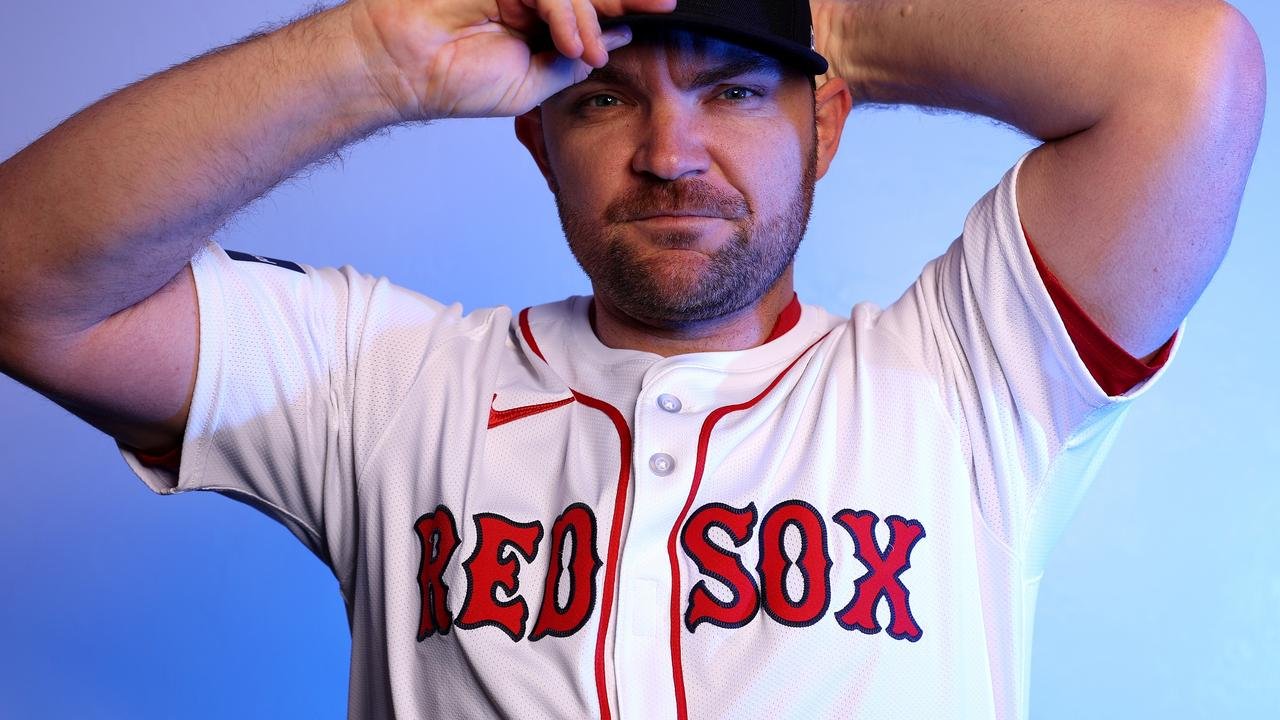 Liam Hendriks of the Boston Red Sox poses for a portrait at JetBlue Park at Fenway South on February 20, 2024 in Fort Myers, Florida. (Photo by Elsa/Getty Images)