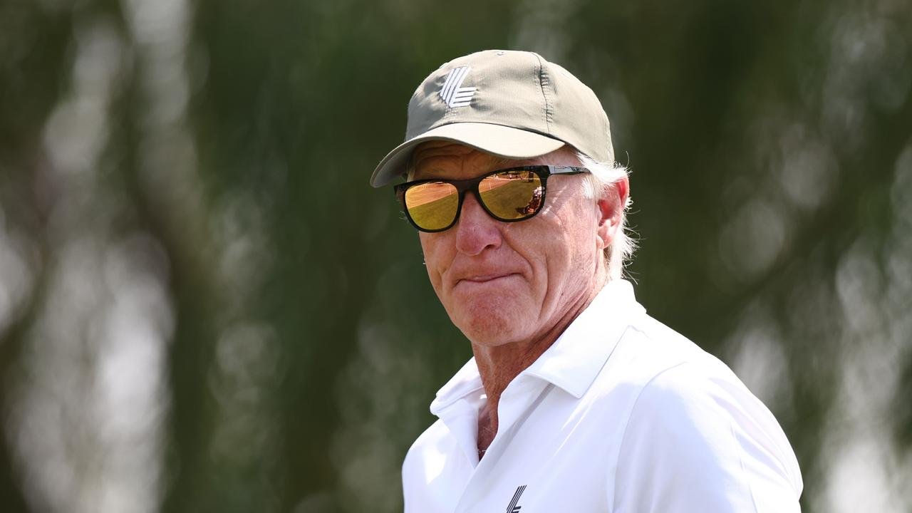 JEDDAH, SAUDI ARABIA - MARCH 02: Greg Norman,LIV Golf CEO and Commissioner looks on during day two of the LIV Golf Invitational - Jeddah at Royal Greens Golf &amp; Country Club on March 02, 2024 in King Abdullah Economic City, Saudi Arabia. (Photo by Francois Nel/Getty Images)
